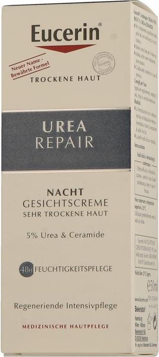 Actual product image Eucerin Urea Repair 5% Night Face Cream, 50 ml Cream (50 ml, Night cream, SPF 15)