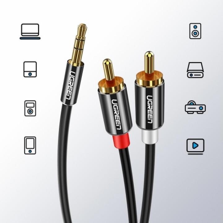 Actual product image Ugreen 2x RCA - 3.5mm jack (2 m, Cinch, 3.5mm jack (AUX))