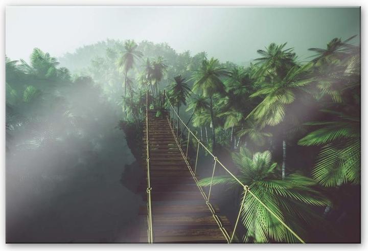 Produktbild Trenddeko Hängebrücke im Dschungel (100 x 70 cm)