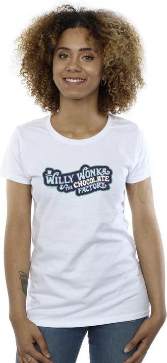 Immagine prodotto Willy Wonka & the Chocolate Factory Chocolate Factory Logo Maglietta Donna (S)
