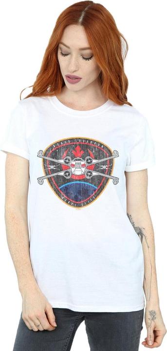 Actual product image Star Wars Womens/Ladies Rebel Elite Badge Cotton Boyfriend T-Shirt (XXL)