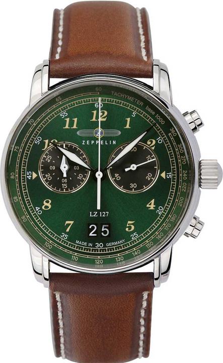 Zeppelin LZ127 8684-4 Quartz Žalias (260189) (Chronographe, 40 mm)