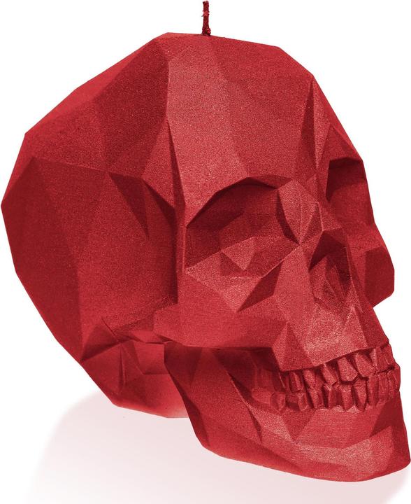 Candellana Kerze Totenkopf gross Rot (1 Stk.)