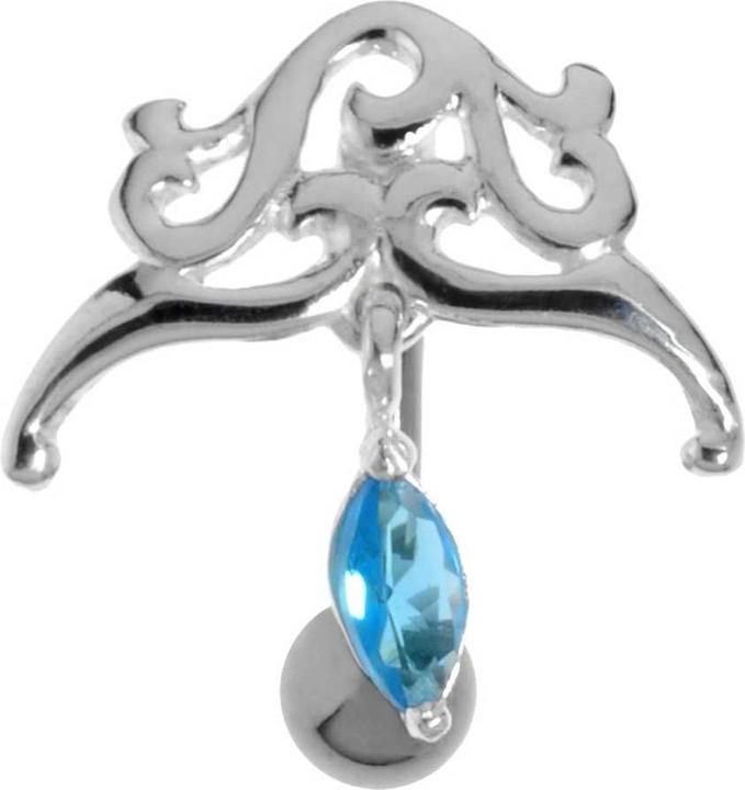 Produktbild Bijouteria Bauchpiercing (Zirkonia, Chirurgenstahl 316L, Silber 925)
