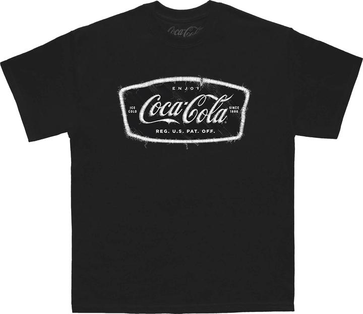 Actual product image Coca Cola Unisex Adult License Plate T-Shirt (S)