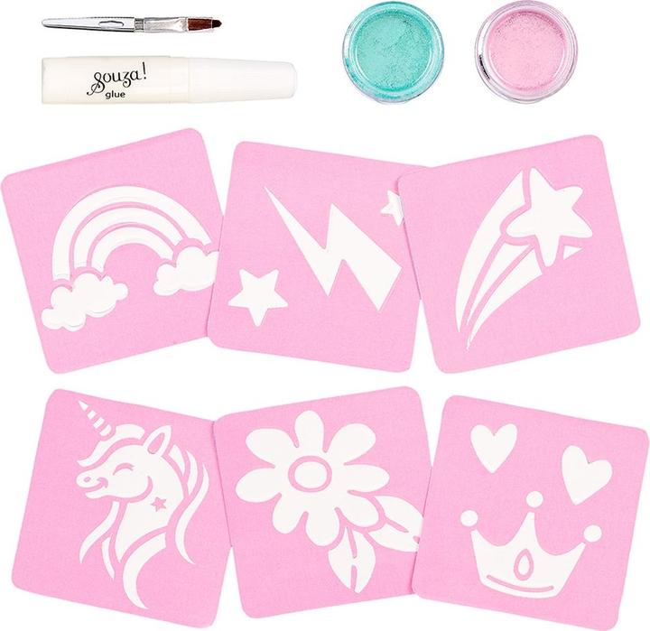 Actual product image Souza Glitter tattoo set unicorn (MQ4)