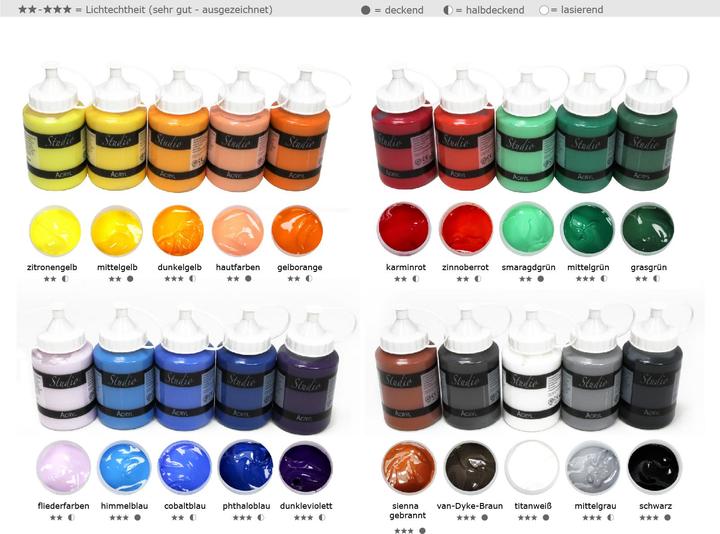 Produktbild Magi-Wap Studio Acryl 20x250ml (Multicolor, 5000 ml)