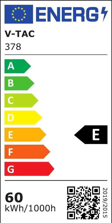 Energie-Label V-TAC VT760S LED Lineare Oben Unten Lichtleiste SAMSUNG Chip 60W Aufhängung Silber Gehäuse 4000 (6000 lm)