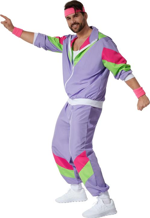 Immagine prodotto tectake Completo da uomo retrò anni '80,'90,jogging,abbigliamento sportivo (L)