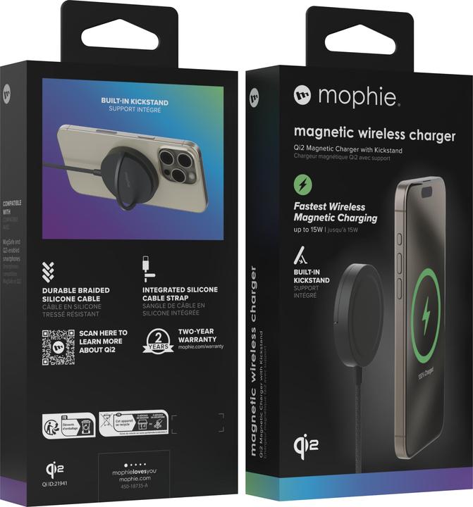 Actual product image mophie Wireless Charger Stand Black (15 W)
