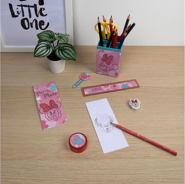 Actual product image Undercover Pencil holder filled with 7 pieces Disney Minnie Mouse