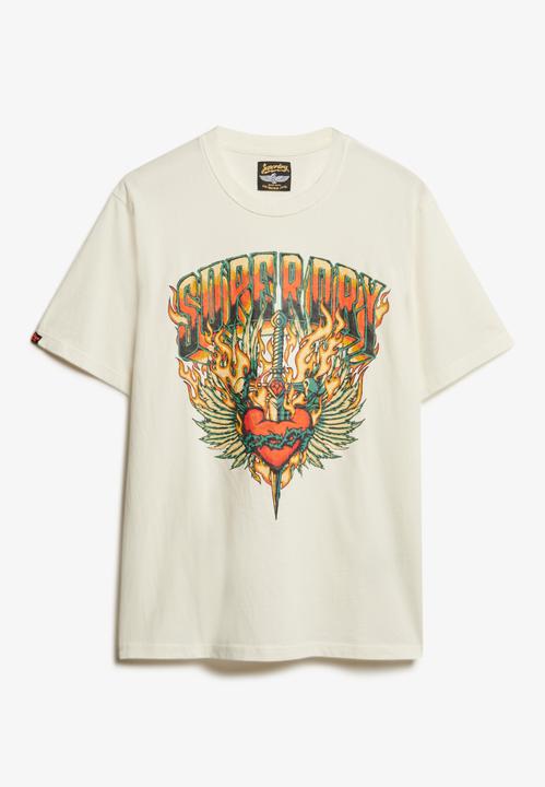 Immagine prodotto Superdry Lockeres T-Shirt mit Biker-Rock-Grafik (L)