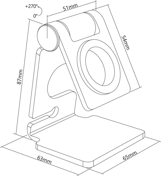 Immagine prodotto InLine Supporto in alluminio per l'Apple Watch