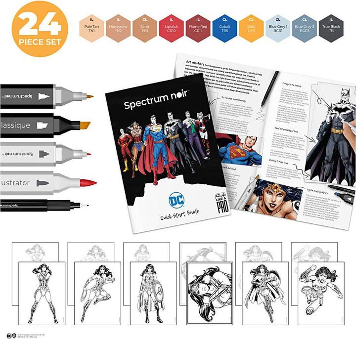 Immagine prodotto Creativ Company Set hobby illustrazione eroi dei fumetti Wonder Woman set colori
