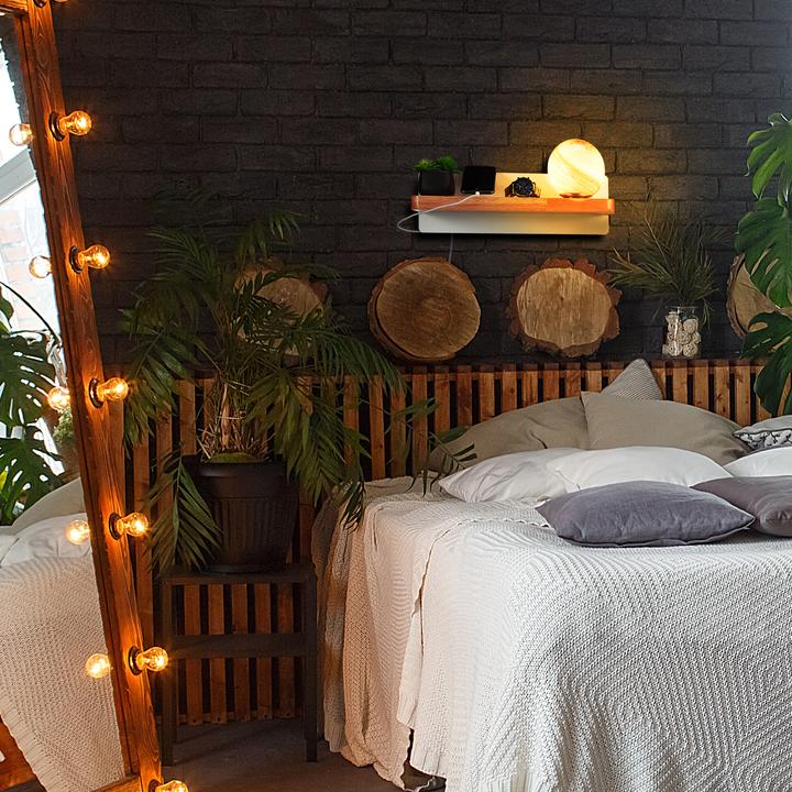Actual product image Relaxdays Wall shelf illuminated (40 x 17 x 18.5 cm)