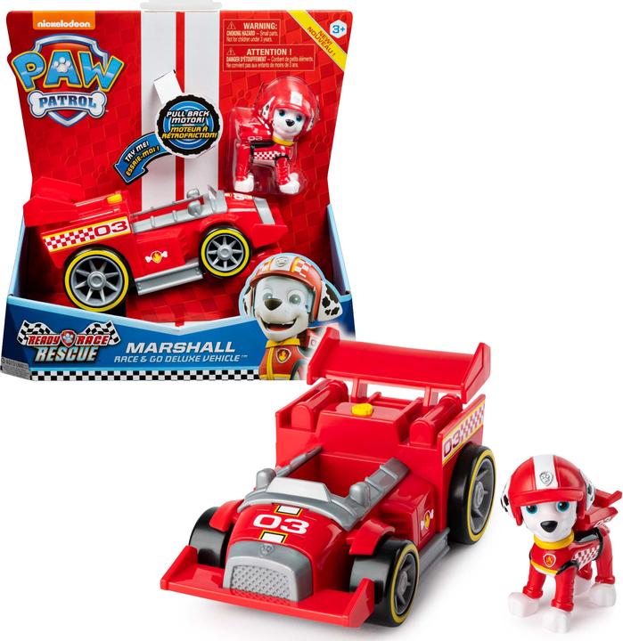 Produktbild Spin Master PAW Patrol - Marshalls Race & Go Deluxe Basis Fahrzeug mit Figur (Ready, Race, Rescue)