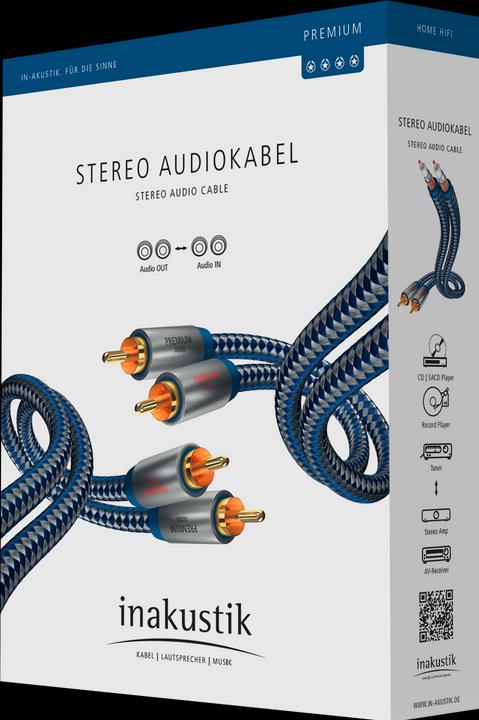 Actual product image Inakustik Premium stereo connection (0.75 m, Cinch)