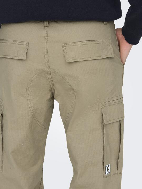 Immagine prodotto Only & Sons Pantaloni cargo elasticizzati a vita media dal taglio loose fit Pantaloni (34)