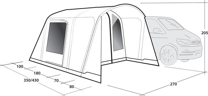 Actual product image Outwell Vorzelt Talladega Air, Fahrzeugtyp: Bus, Aufbauart (Awning, 22.50 kg)