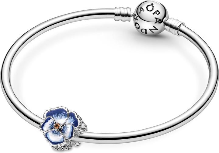 Produktbild Pandora Charm blaue Stiefmütterchenblüte (1.18 cm, Sterling-Silber, Emaille)