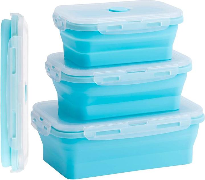 Produktbild König Design Gefrier Dosen Lebensmittel Vorrats Behälter Frischhaltedosen Deckel Faltbar (0.80 l)