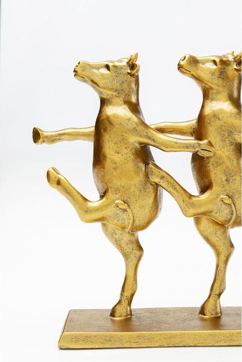 Immagine prodotto Kare Design Deko Figur Dancing Cows Gold 40cm