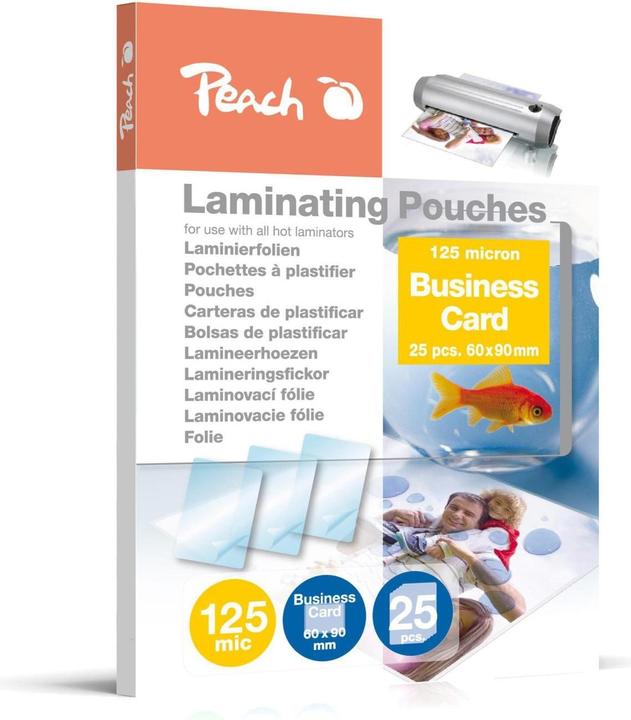 Produktbild Peach Laminierfolie Visitenkarten (Spezial, 25 Stück, 125 µm)