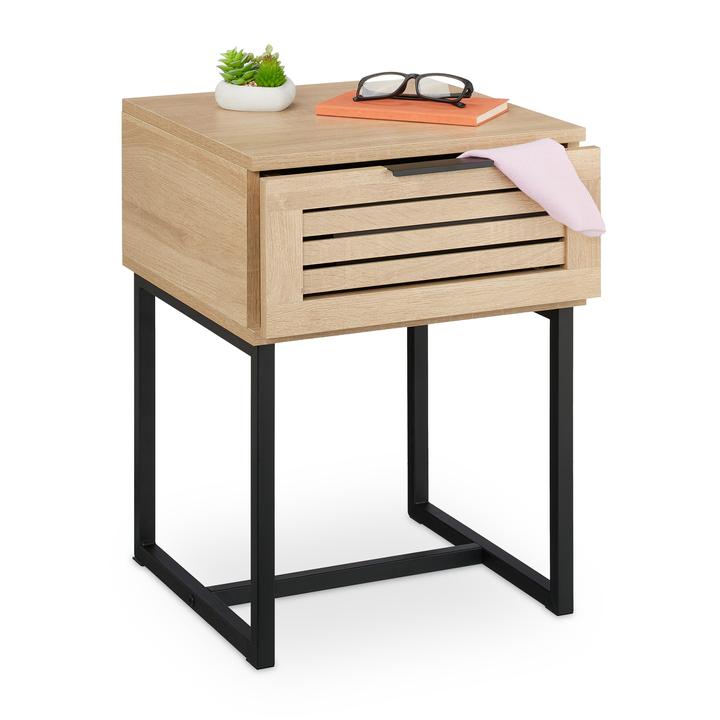 Actual product image Relaxdays Bedside Table (40 x 41.5 x 55.5 cm)