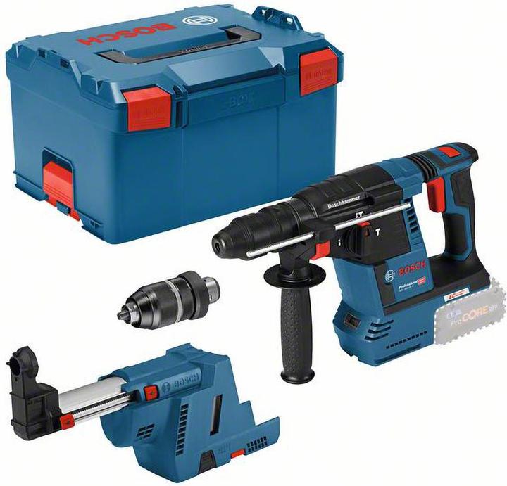 Cordless rotary hammer with SDS plus GBH 18V-26F + GDE
