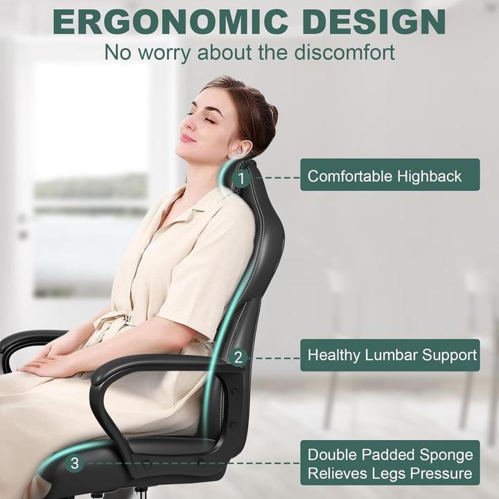Immagine prodotto Basetbl sedia da ufficio ergonomica, grigio