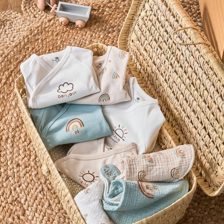 Actual product image La Redoute Collections 5-Pack Bodysuits with Long Sleeves (68)