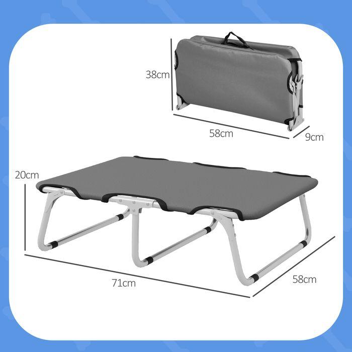 Actual product image Swisshandel24 Dog bed, foldable, robust & comfortable, up to 10kg, 71x58x20cm, grey (Dog)