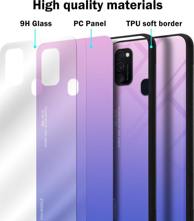 Productafbeelding Cadorabo TPU 2 kleuren glasdekking (Samsung Galaxy M30, Samsung Galaxy M21)