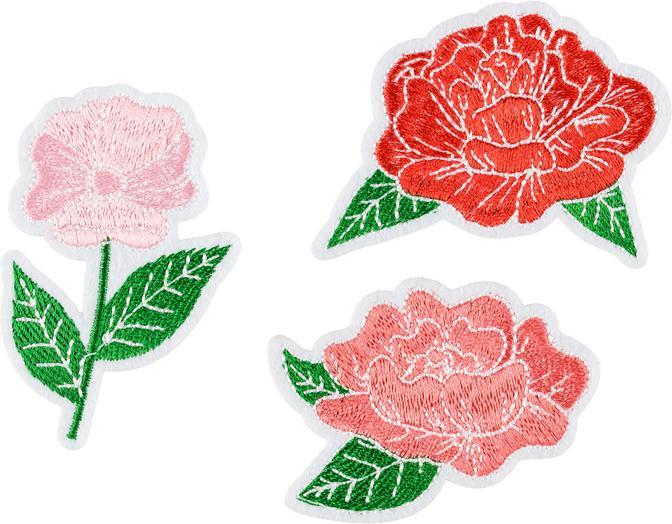 Immagine prodotto Partydeco Toppe da stirare Fiori, mix, 4,5-6,5x4,5-7cm (1 confezione / 3 pz.)
