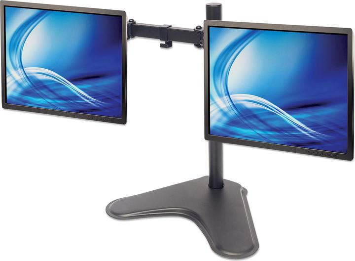 Produktbild Manhattan Standfuss Monitorarm für zwei Monitore 33 813 (Tisch, 32")