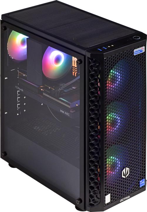 Produktbild Actina 5901443339281 PC Midi Tower AMD Ryzen™ 5 5600 DDR4-SDRAM SSD AMD Radeon RX 7700 XT Black (AMD Ryzen 5 5600, 32 GB, 1000 GB, Radeon RX 7700 XT)