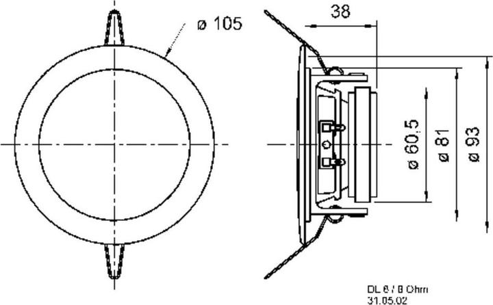 Produktbild Visaton Deckenlautsprecher DL 8, 8 Ohm