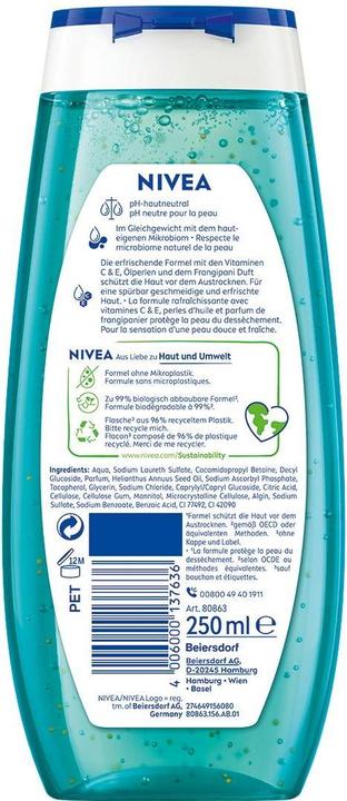 Immagine prodotto NIVEA Duschgel Frangipani & Oil (250 ml)