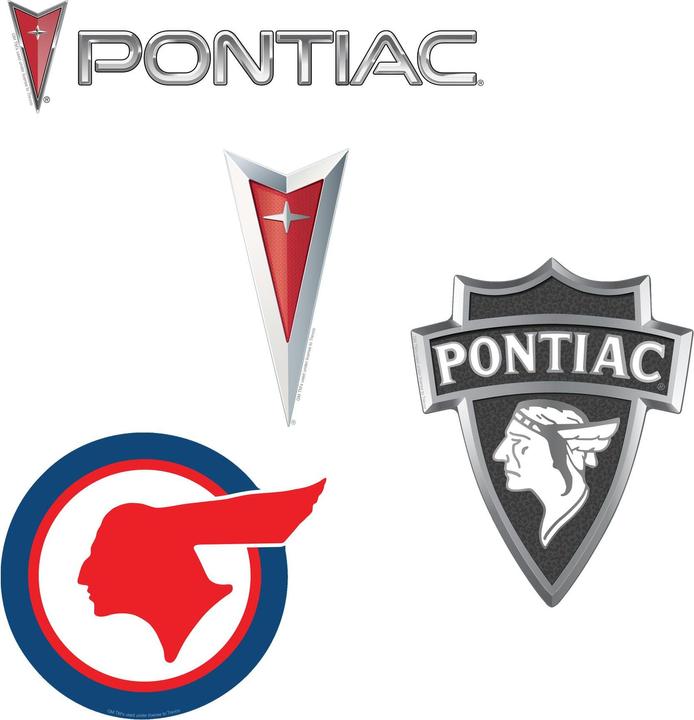 Produktbild Pontiac Logo Aufkleber Deluxe 50erPack Vinyl