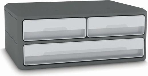 Immagine prodotto Cep Cassettiera MoovUp grigio chiaro DIN A4 orizzontale, DIN A5 orizzontale con 3 cassetti
