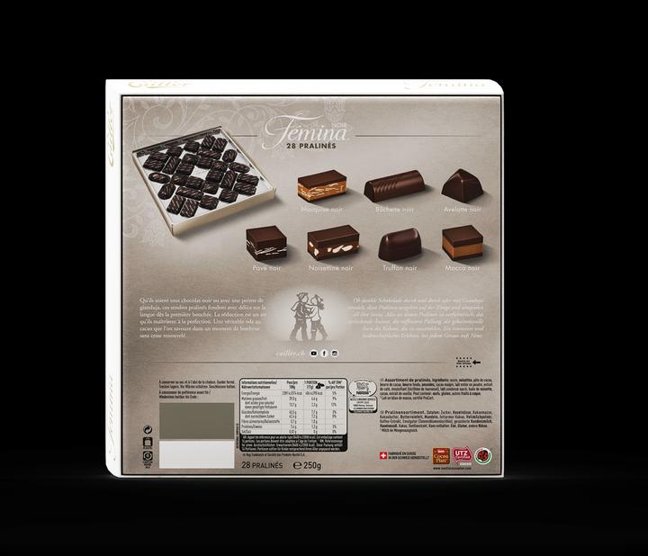 Image du produit Cailler Fémina Pralines Noir (250 g)