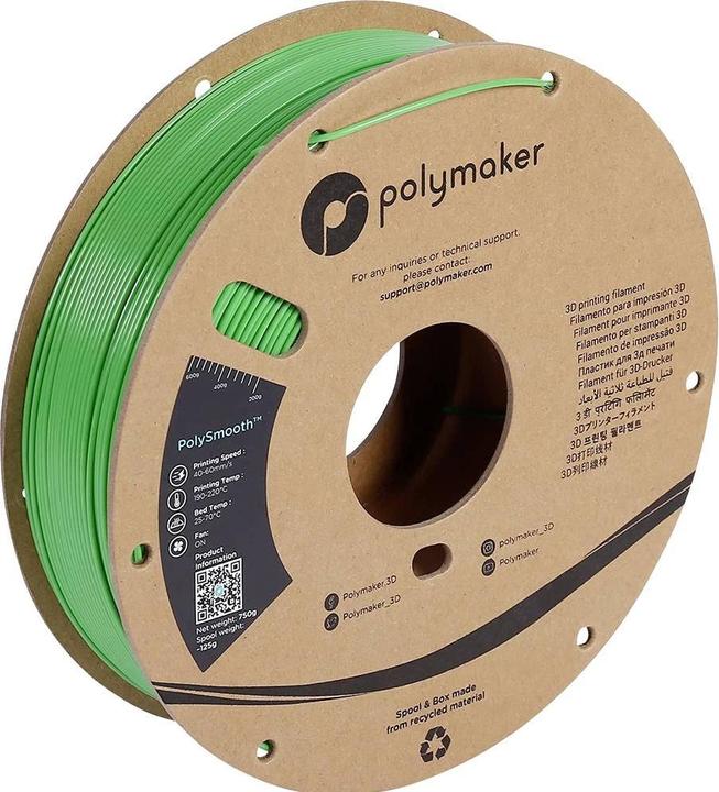 Actual product image Poly PolySmooth 1.75 mm 0.75 kg Green - Filament für eine extrem glatte Oberfläsche (PVB, 1.75 mm, 750 g, Green)