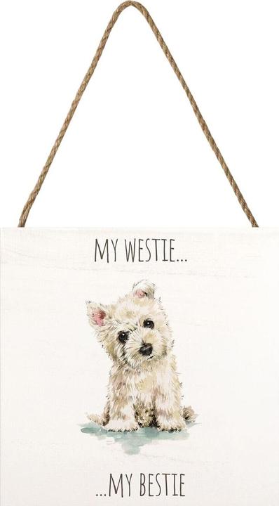 Actual product image Universal Textiles Tablet From Wood West Highland Terrier (20 x 20 cm)