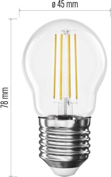 Image du produit Emos Ampoule LED filament Mini Globe / E27 / 1,8 W (25 W) / 250 lm / Blanc chaud (E27, 1.80 W, 250 lm, 1 x, D)