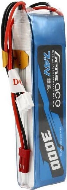 Immagine prodotto Gens Ace Batteria LiPo 3000mAh 7.4V 1C 2S1P (7.40 V, 3000 mAh)