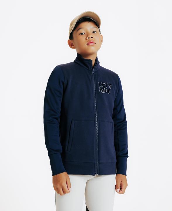 Produktbild Fouganza Reit-Sweatjacke 500 Kinder marineblau (6, 7, 8)