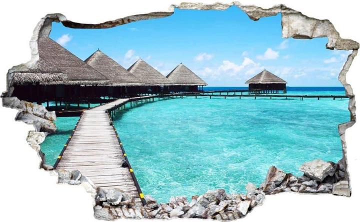 Produktbild Trenddeko 3D Strandhaus Malediven (100 x 61 cm)