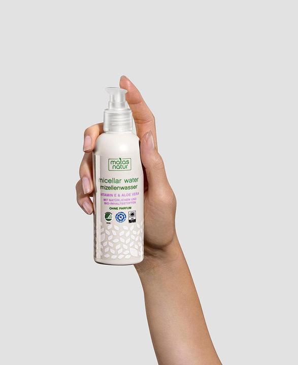 Actual product image Matas Nature micellar water with with organic aloe vera and vitamin E (Micelle water, 200 ml)