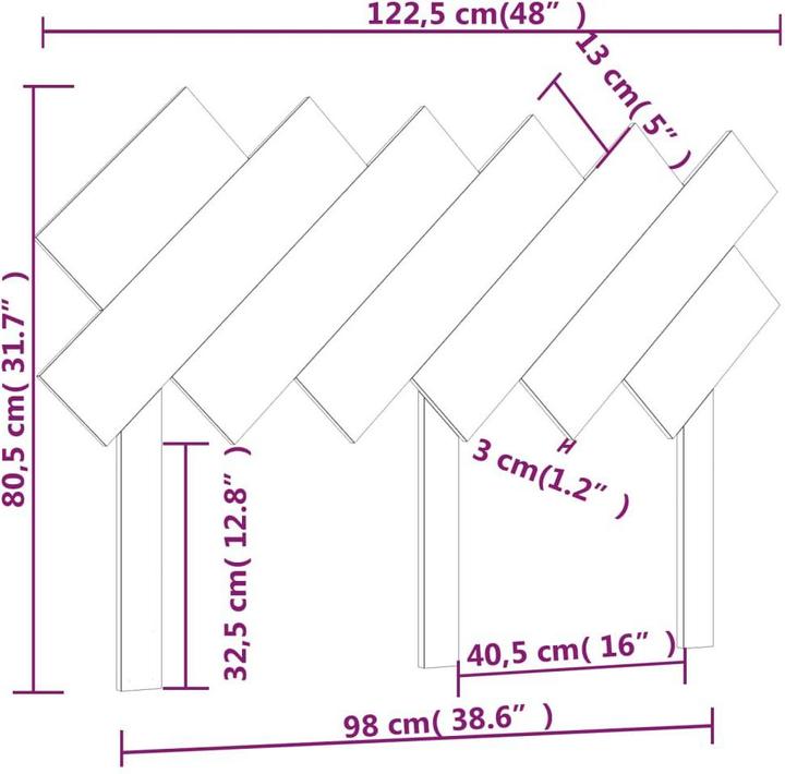 Image du produit VidaXL Ute (122,5 x 3 x 80,5 cm)