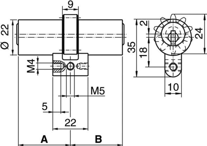 Actual product image Kaba Double cylinder 20 Type M1515 H (Locking cylinder)